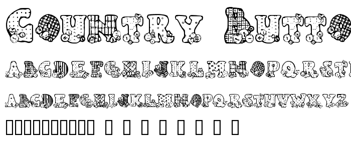 Country Button font